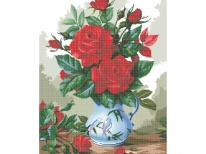 Схема вишивки бісером «Букет червоних троянд» (A1)