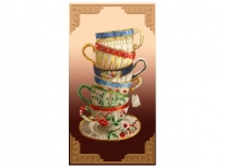 Схема вишивки бісером «Чашки» (30x60)