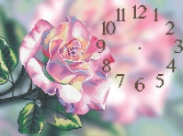 Схема  «Годинник чайна роза» (30x50)