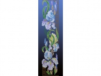 Схема «Іриси» синій фон (30x100)