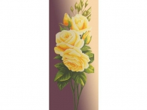 Схема вишивки бісером «Жовта троянда на бежевому фоні» (40x100)