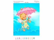 Схема вишивки бісером «Ангел з парасолькою» (A6)