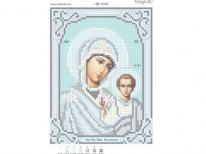 Схема вишивки бісером «МБ Казанська»/срібло/ (A6)