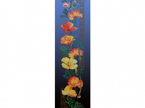 Схема «Маки» синій фон (30x100)